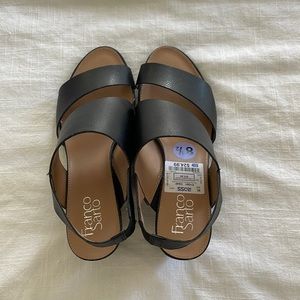 Franco Sarto heeled sandals, black, size 8 1/2